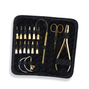 ที่มีคุณภาพสูงการเชื่อมต่อไมโครเครื่องมือต่อผม2หลุมที่เปิดลูกปัดที่มีห่วงกรรไกรทรง C คลิป12ชิ้น - Product Image 1