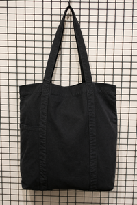 <b>Black</b> Cotton Canvas Tote <b>Bag</b> Reusable Shopping Carry <b>Bag</b> Custom Logo Grocery Travel Shoulder <b>Bag</b> Eco friendly <b>bag</b> - Product Image 1