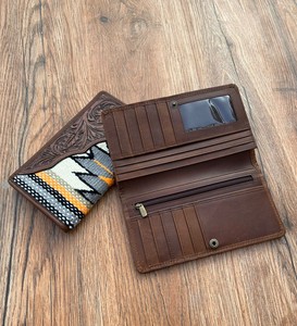 กระเป๋าคลัทช์หนังสะพายข้างสำหรับผู้หญิง, สินค้ามาใหม่ Western Aztec กระเป๋าคลัทช์หนังพับได้หลายแบบไม่เหมือนใคร - Product Image 6