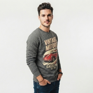 Sudadera Premium para Hombre con Estampado Gráfico, Prenda de Alta Calidad en Felpa de Algodón con Diseño Detallado, Tela Suave y Ajuste Cómodo - Product Image 2
