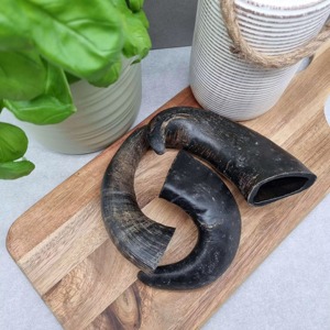 Pièce décorative en corne de buffle naturelle, polie, rustique, artisanat pour la décoration de la maison - Product Image 5