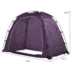 Tenda da letto per giochi al coperto con borsa per il trasporto, tenda giocattolo per la privacy sul letto - Product Image 6