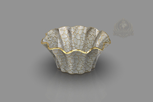 ชามโลหะตกแต่งสุดหรูรักษ์โลก ดีไซน์ลายแตกสีทอง  แบบสั่งทำพิเศษ สำหรับตกแต่งโต๊ะสไตล์โมเดิร์น - Product Image 4