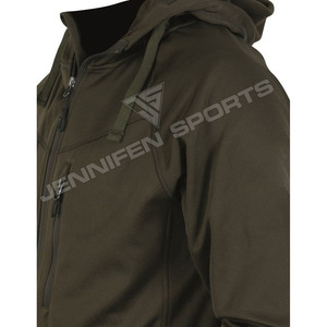 Veste de chasse d'hiver pour homme de haute qualité en toile 100% coton avec fermeture éclair personnalisée, respirante et à col montant - Product Image 4