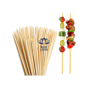 Brochettes en bambou durables de qualité supérieure, résistantes à la chaleur, avec pointes lisses et pointues pour le barbecue, les kebabs, la viande et la présentation des aliments - Product Image 1