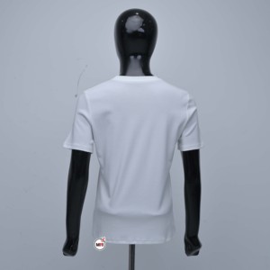 T-shirt blanc à manches courtes avec imprimé vélo, col rond, coupe classique, style décontracté, t-shirts en coton pour hommes avec logo personnalisé - Product Image 2