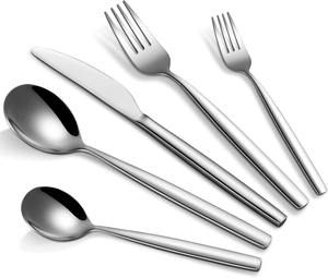 Lot de 5 couverts argenterie en acier inoxydable avec design de la meilleure qualité, parfait pour mariage et dîner élégant - Product Image 4