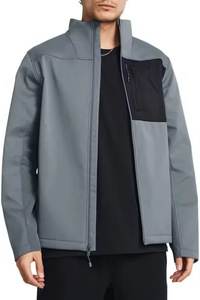 Mens Softshell Jacket Lightweight Windproof Outdoor <b>Coat</b> with Zipper Pockets Custom Logo Available - Product Image 4