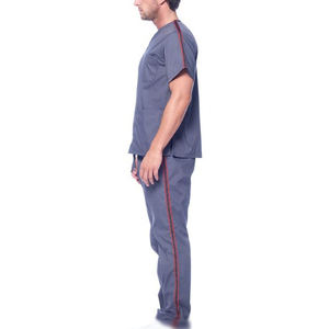 Overol de Trabajo Azul para Hombre, de Poliéster, con Ribete Rojo, Cómodo, Resistente al Polvo, con Costuras Fusionadas sin Costuras - Product Image 4