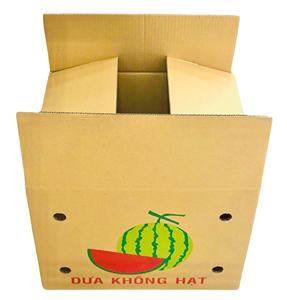 Caja de Cartón Corrugado Autoerigible de Alta Calidad para Batatas, Diseño Ventilado, Duradera, Reciclada, Impresa en Flexografía - Product Image 1