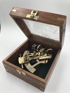Handcrafted Solid Brass Nautical Sextant <b>Antique</b> Marine Navigation Instrument Vintage Maritime <b>Compass</b> Collectible Desk Decor - Product Image 4