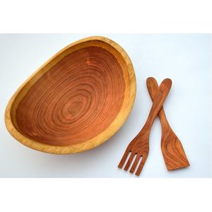 Cuillère bol et bol en bois de forme ovale, fait à la main, respectueux de l'environnement, bols en bois de haute qualité pour hôtel et Restaurant, 4 pièces - Product Image 1