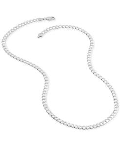 สร้อยคอโซ่22 "แบบแข็งขัดเงาสีเงินสเตอร์ลิงชุบทอง14K & เงินสเตอร์ลิง | Macy's - Product Image 4