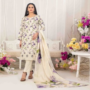 Élégant trois pièces broderie Salwar Kameez belle indienne pakistanaise adultes robe de soirée Collection Viscose Wear - Product Image 6