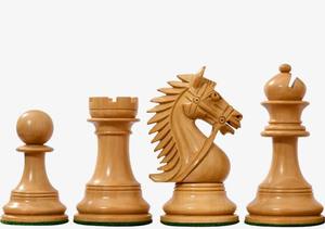 Pions d'échecs de la série Premium CB Bridle, triplement lestés, roi de 4,2 pouces en ébène et buis, au meilleur prix - Product Image 4