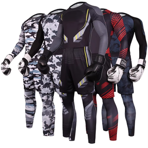 Ensembles de maillots de bain à manches longues personnalisés, nouveau design, vêtements de sport pour hommes, vêtements de natation et de gym, écologiques, antibactériens, en spandex/polyester - Product Image 6