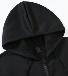 Sudadera con Capucha para Hombre, Diseño Personalizado con Impresión DTF, de Alta Calidad, con Estampado de Letras y Cruz, Cierre de Cremallera, Cordón Ajustable y Hombros Caídos - Product Image 5