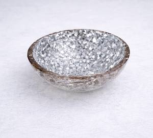 Cuenco de resina sombreada blanca Natural de diseño moderno de la nueva colección Vajilla de aspecto de nueces de resina Natural Cuencos de ensalada para servir frutas - Product Image 1