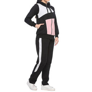 Ensemble de survêtement à capuche pour femmes, sweat-shirt à manches longues avec fermeture éclair et pantalon, tenue de jogging décontractée - Product Image 3