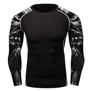 เสื้อรัดรูปสำหรับฝึกซ้อม BJJ ยิวยิตสู ขายส่ง ผลิตจากผ้าสแปนเด็กซ์ โพลีเอสเตอร์ แห้งเร็ว ระบายอากาศได้ดี ป้องกันแบคทีเรีย UPF50+ - Product Image 5