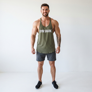 <b>Men</b> Polyester Hip Hop Knitted Singlet Tank Top Sleeveless Casual Sports <b>Vest</b> Gym Workout Fitness Training Shirt Summer - Product Image 1