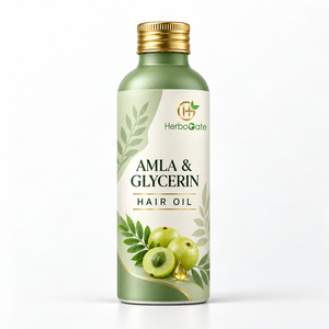 Herbal Amla & Glycerin Hair Oil Natural Hair Nourishing Oil Botanical Formula Lightweight <b>Scalp</b> <b>Massage</b> Care OEM Herbal Amla - Product Image 2