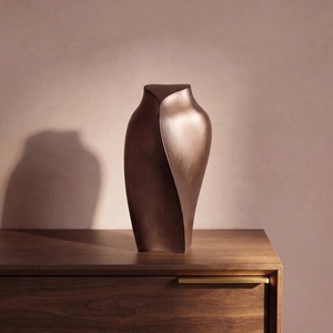 Urne funéraire en bronze, forme vase à couture incurvée et col effilé, pour cendres, souvenir commémoratif - Product Image 3