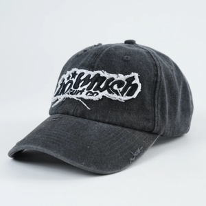 Casquette de baseball To Much Surf Co, 6 panneaux, denim délavé, unisexe, réglable, style streetwear, logo brodé sur le panneau avant - Product Image 2