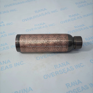 Botella Ecológica de Cobre con Grabado Floral, Decoración Ornamental, Acabado Metálico Oscuro, Tapa de Rosca, para Beber Directamente, Uso en Exteriores - Product Image 6