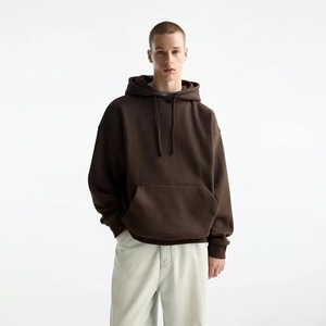 Sweat à capuche homme hiver, molleton doux épais, personnalisable OEM, vente en gros, mode, coupe oversize, couleur unie - Product Image 1