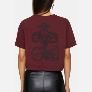 T-shirts pour femmes, été, col rond, design personnalisé, manches courtes, 100% coton, crop top, vêtements décontractés pour femmes - Product Image 2