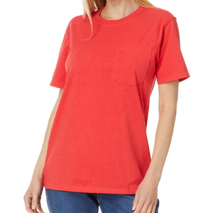 T-shirt quotidien pour femme en coton à manches courtes, haut décontracté respirant en tissu d'été, coupe ajustée, vêtement doux en coton pour femme - Product Image 4