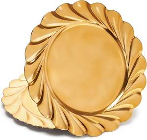 Assiette de présentation ronde de luxe effet miroir pour décoration de table de mariage et de fête - Product Image 4