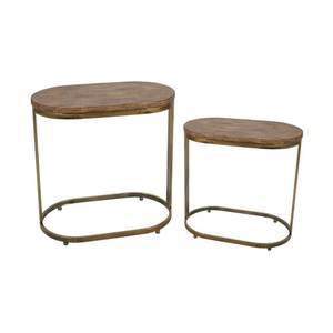 Designer Metal <b>Nesting</b> <b>Tables</b> Set with Heavy Duty Frame and Compact Stackable Structure for Living Room and Office Use - Product Image 2