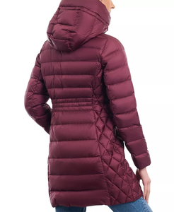 Manteau d'hiver long matelassé de qualité supérieure Solid Trader Deluxe, texture lisse, parka longue pour femme - Product Image 5