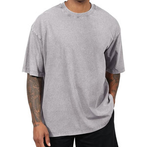 Camiseta de Verano para Hombre, Nueva Moda, Lavado Ácido, 100% Algodón, Antiarrugas, Transpirable, Corte Regular, Informal - Product Image 6