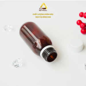 Conception personnalisée 100ml ambre PET bouteille avec bouchon à vis pour médicament liquide sirop pilule emballage direct de l'usine OEM du Vietnam - Product Image 3