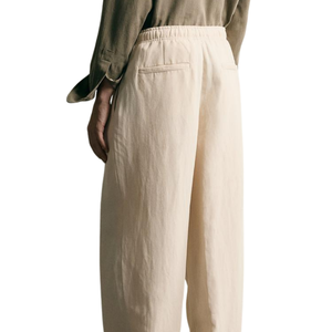 Pantalon décontracté pour homme coupe droite décontractée, taille élastique, ample, avec poches, personnalisable OEM, bas de tenue streetwear minimaliste - Product Image 2