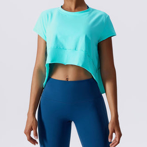 New Arrival Women's Crop <b>Tops</b> Casual Oversized Short Sleeve 100% Cotton Quick Dry Breathable Plus Size Knitted Tank <b>Tops</b> - Product Image 1