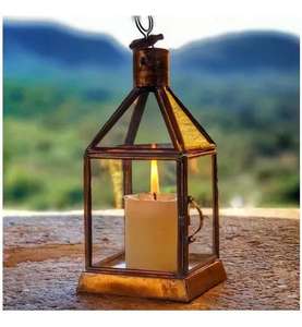 Lanterne en fer artisanale écologique, petite, pour bougie chauffe-plat, décoration de table de mariage, centre de table suspendu pour fête - Vente chaude - Product Image 6