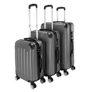 Valigia Trolley Portatile 3-in-1 in ABS Grigio Scuro per Set di Bagagli da 20'', 24'', 28'' - Product Image 2
