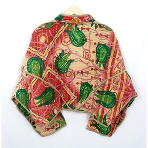 New Arrival Women Vintage Kantha Kimono Robe Handmade Kantha <b>Jacket</b> multicolor Wholesale Designer Kantha <b>Jacket</b> for women - Product Image 6