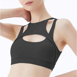 Soutien-gorge de sport pour femme, 92 % polyester, 8 % élasthanne, haut de sport, soutien-gorge de yoga, soutien-gorge de sport côtelé, crop top de sport - Product Image 6