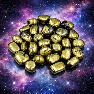 Pierres roulées naturelles de pyrite Apache, pyrite dorée, cristal de guérison pour la méditation Reiki, décoration énergétique, vente en gros - Product Image 2