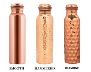 Stylish New Copper Water <b>Bottle</b> Classic Design 1L Capacity Portable Leak Proof for Home Dining - Product Image 3