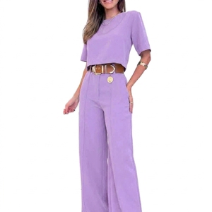 Ensemble de survêtement décontracté pour homme, jaune uni, à manches courtes, à capuche, coupe régulière, grande taille, en polyester/coton, poids moyen, élastique - Product Image 1