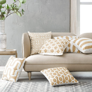 Housse de coussin décorative en coton biologique personnalisée avec étiquette privée, vente en gros - Product Image 4