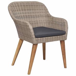 Juego de comedor para patio de 7 piezas, color marrón, para uso en jardín - Product Image 3