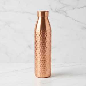 Botella de Cobre Puro de 1000 ml, Martillada a Mano, Hecha a Mano, con Revestimiento Anticorrosión, Portátil, Clásica, para Uso en Exteriores y Negocios - Product Image 1
