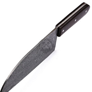 Custom Handmade Damascus Steel 12" Full Tang Serbian <b>Kitchen</b> Cleaver <b>Knife</b> Brown Micarta Handle Raindrop Surface Ambidextrous - Product Image 3